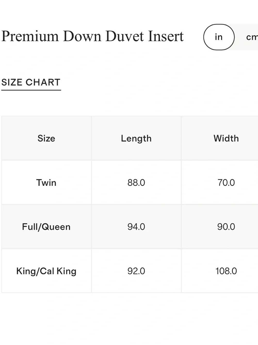QUINCE Luxury White Comforter - All Season King/Cal King - NWOT